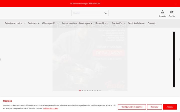 Snímek obrazovky fissler-shop.es