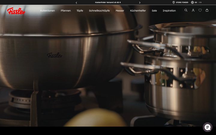 Snímek obrazovky fissler.com