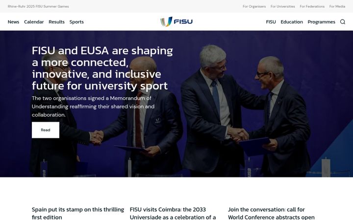 Screenshot of fisu.net