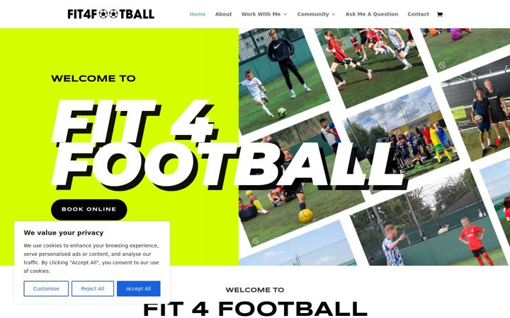 Screenshot of fit-4-football.co.uk