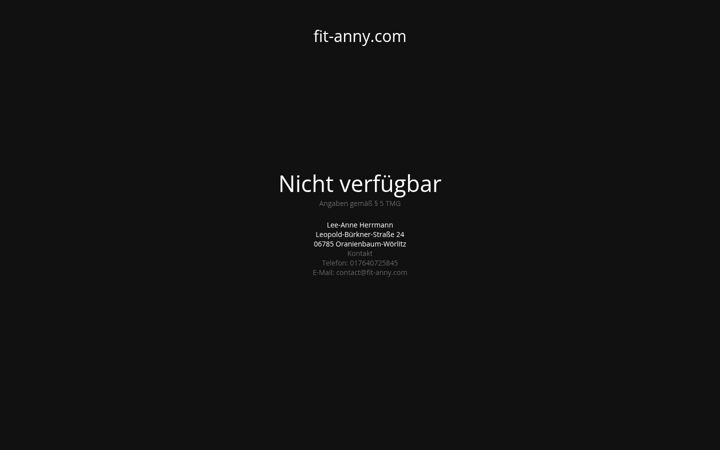 Screenshot of fit-anny.com