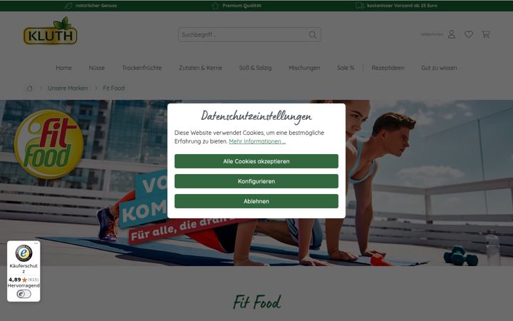 Screenshot of fit-food.de