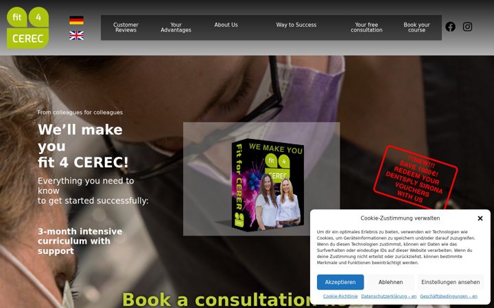 Screenshot of fit-for-cerec.com