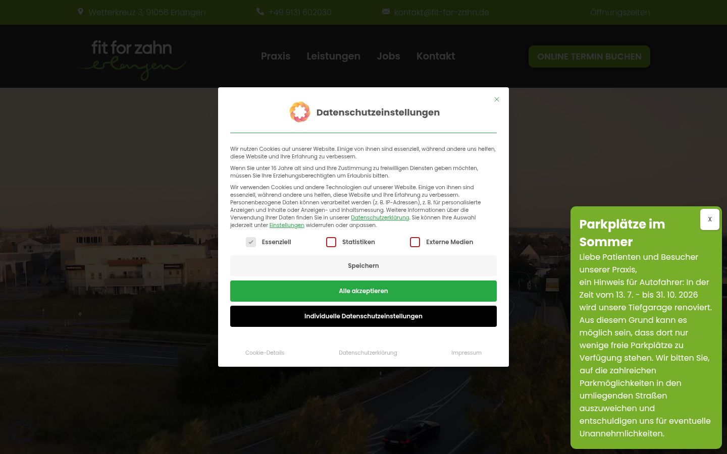 Screenshot tal-banner tal-kunsens muri qabel kwalunkwe interazzjoni