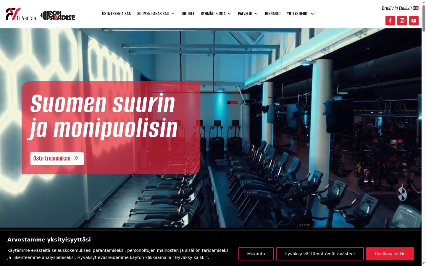 Sutikimo reklamjuostės, rodytos prieš bet kokią sąveiką, ekrano kopija