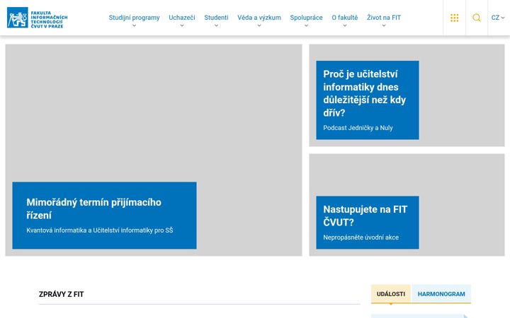 Screenshot of fit.cvut.cz