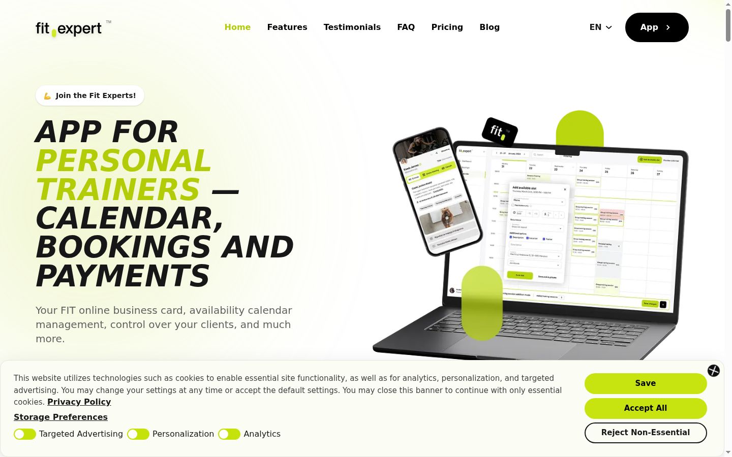 Screenshot of the consent banner shown before any interaction