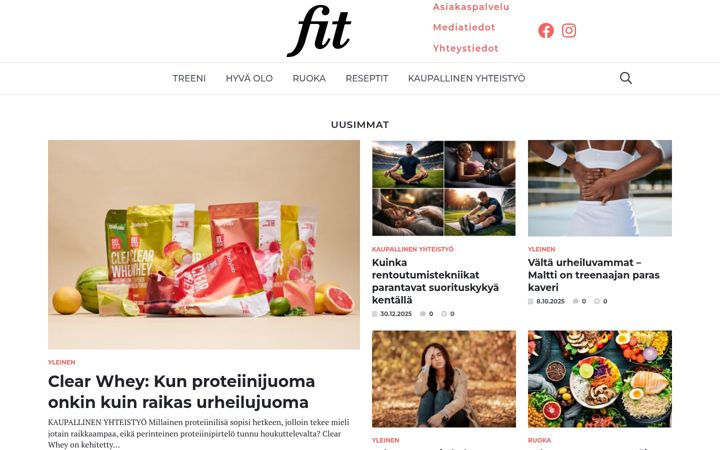 Captură de ecran a fit.fi