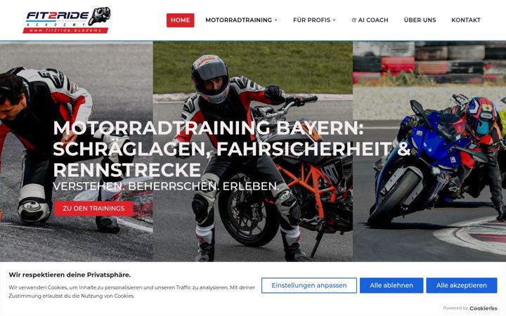 Screenshot of fit2ride.eu