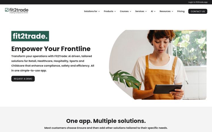 Screenshot of fit2trade.com