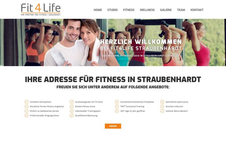 Screenshot of fit4life.fitness