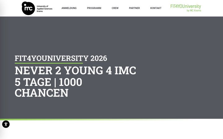 Screenshot of fit4youniversity.at