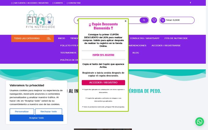 Screenshot von fit6denutricode.es