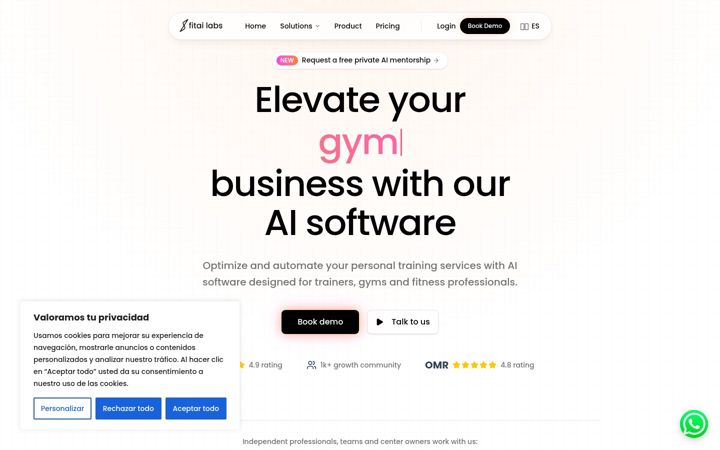 Screenshot of fitailabs.com
