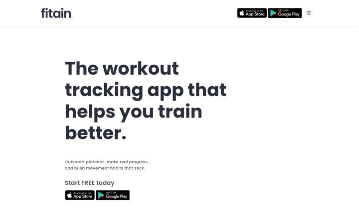 Screenshot of fitain.app