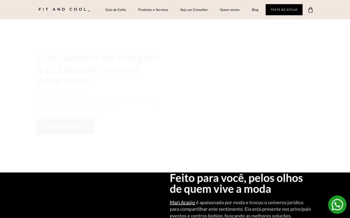 Captura de pantalla de fitandcool.com.br