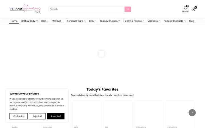 Screenshot of fitandglamoroushub.com