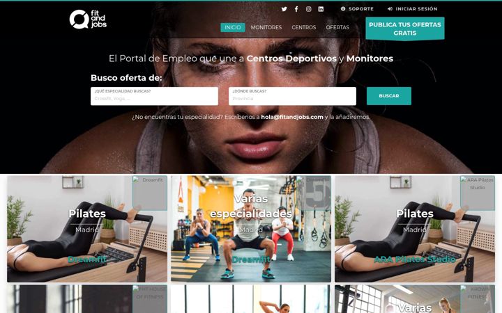 Screenshot of fitandjobs.com