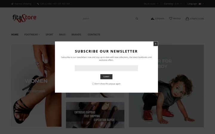 Screenshot of fitastore.net