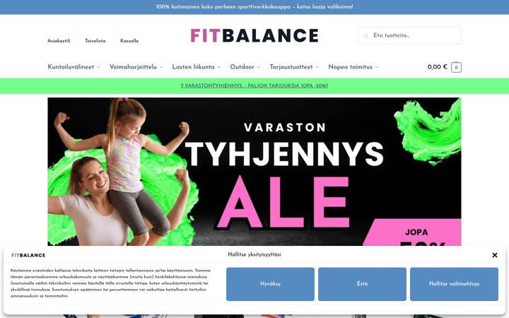 Screenshot of fitbalance.fi