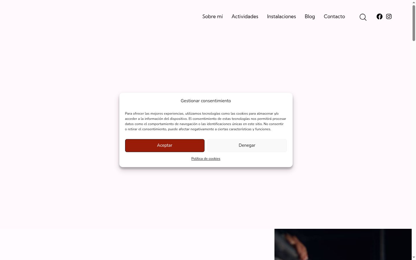 Screenshot tal-banner tal-kunsens muri qabel kwalunkwe interazzjoni