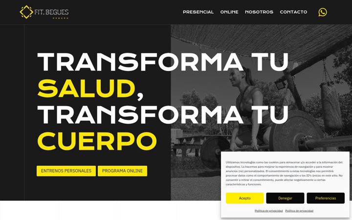 Screenshot of fitbegues.com