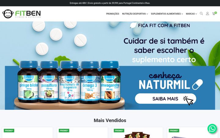 Screenshot of fitben.com
