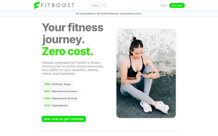Screenshot of fitboost.com