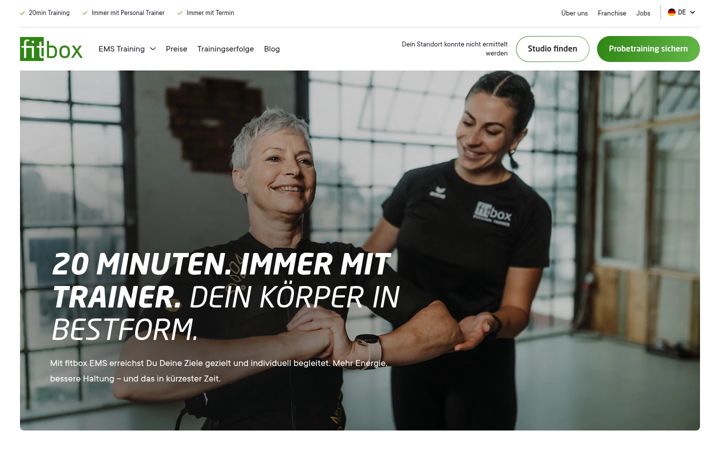 Screenshot of fitbox.de