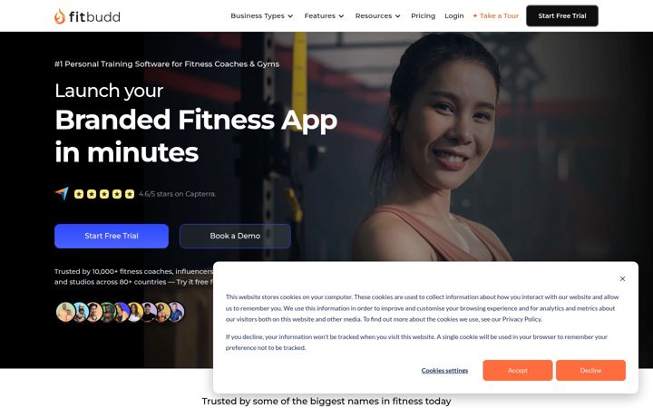 Skærmbillede af fitbudd.com