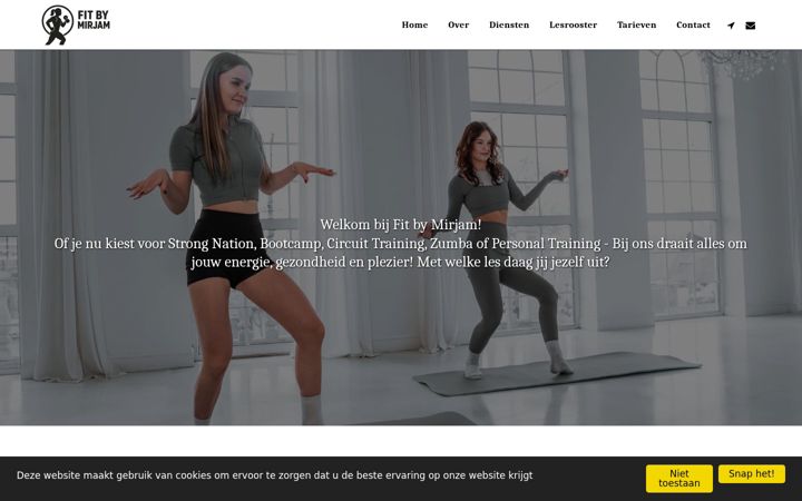 Screenshot of fitbymirjam.nl