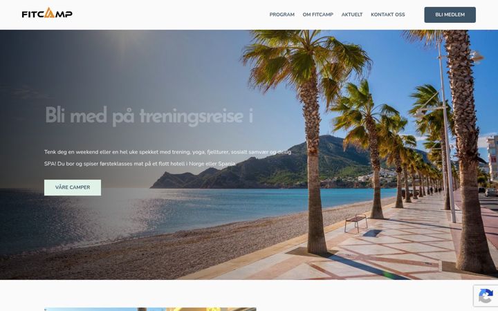Screenshot of fitcamp.no
