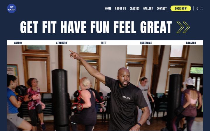 Screenshot of fitcamp.org.uk