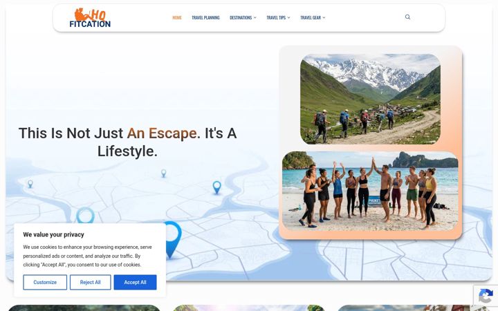 Screenshot of fitcationhq.com