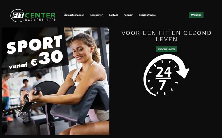Screenshot of fitcenterwarmenhuizen.nl