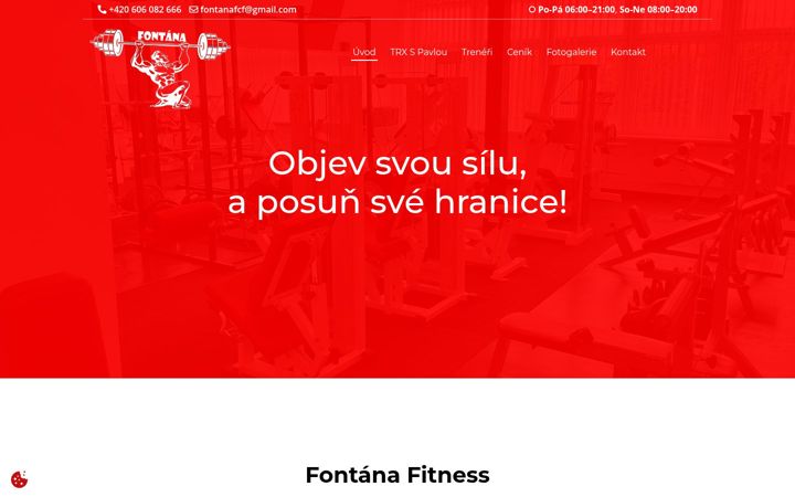 Screenshot of fitcentrumfontana.cz