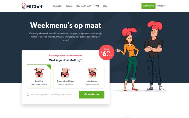 Screenshot of fitchef.nl