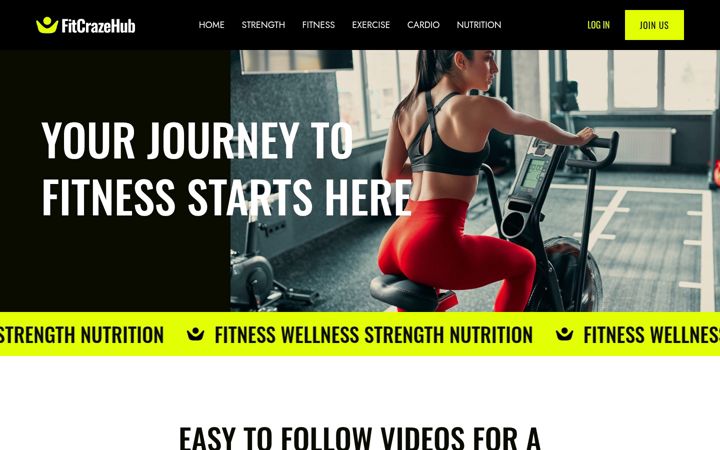 Screenshot of fitcrazehub.com