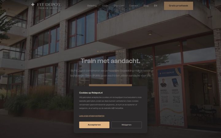 Screenshot of fitdepot.nl