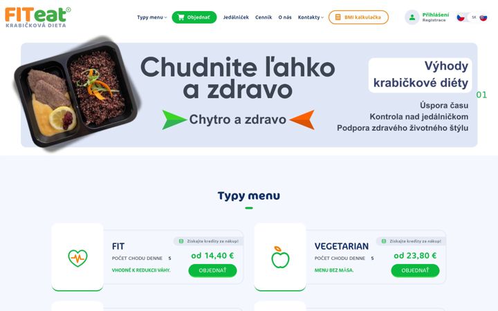Screenshot of fiteat.sk