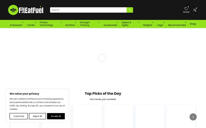Screenshot of fiteatfuel.shop