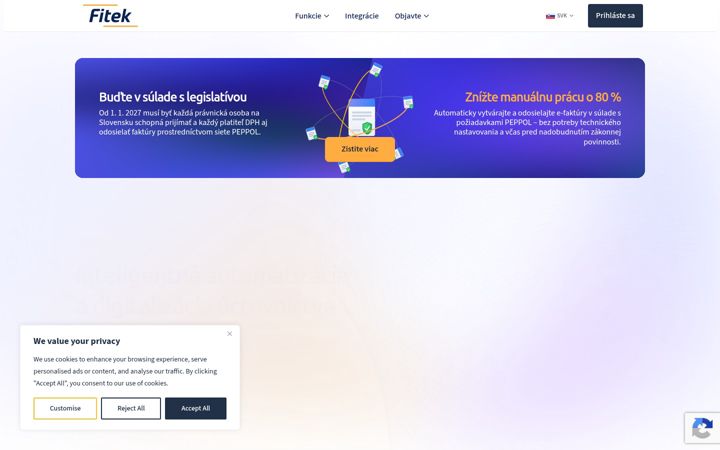 Screenshot of fitek.sk