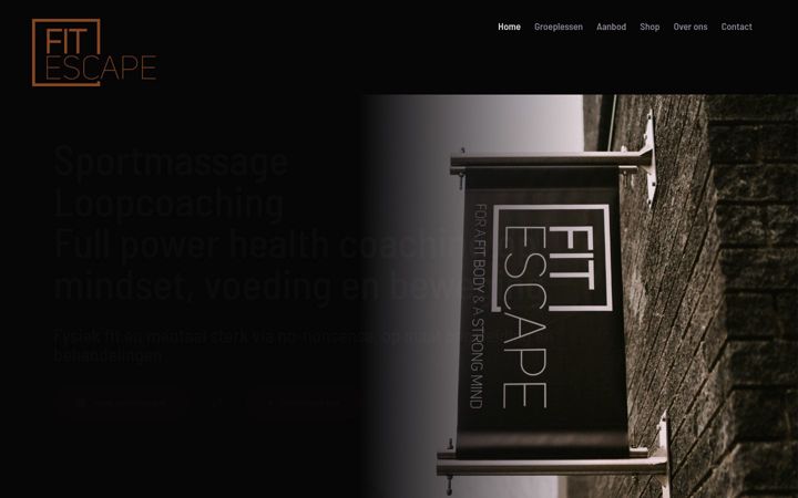 Skärmbild av fitescape.be