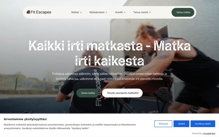 Screenshot of fitescapes.fi