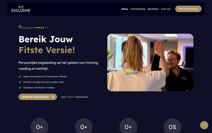 Screenshot of fitexclusive.nl