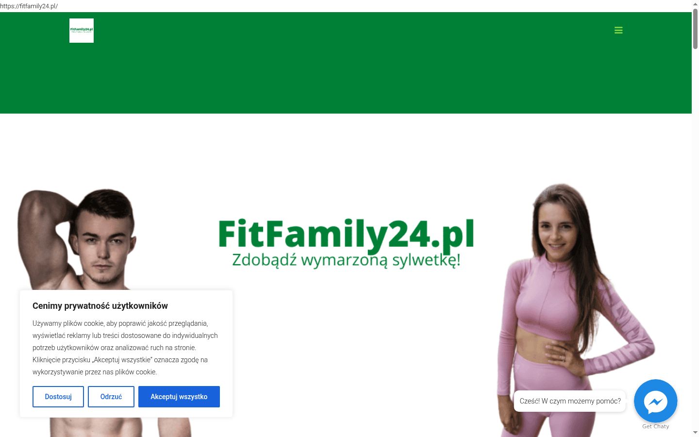 Skærmbillede af samtykkebanneret, som det blev vist før nogen interaktion