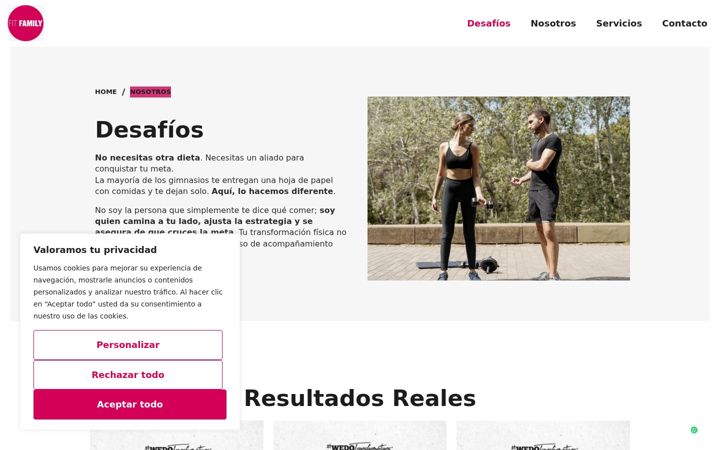 Screenshot of fitfamilyes.com