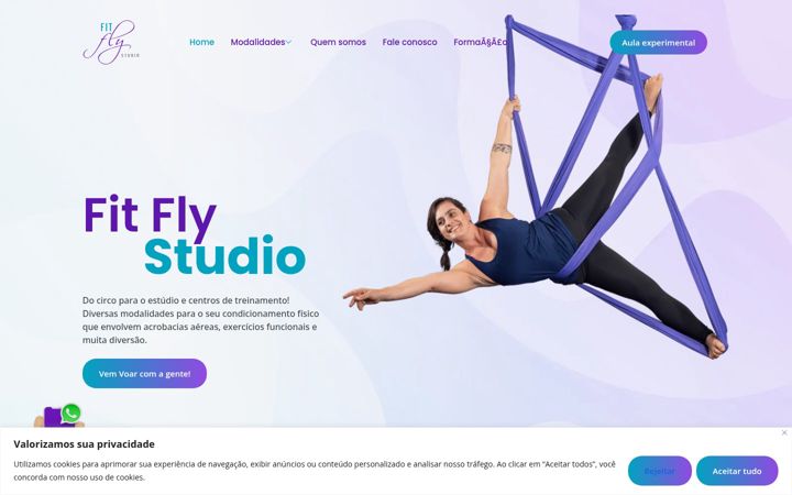 Screenshot of fitflystudio.com.br