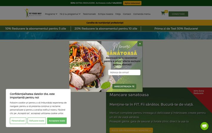 Screenshot of fitfoodway.ro