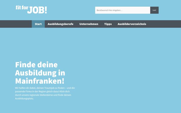 Screenshot of fitforjob-mainfranken.de